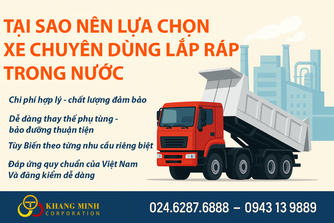 Tại sao nên lựa chọn xe chuyên dùng lắp ráp trong nước