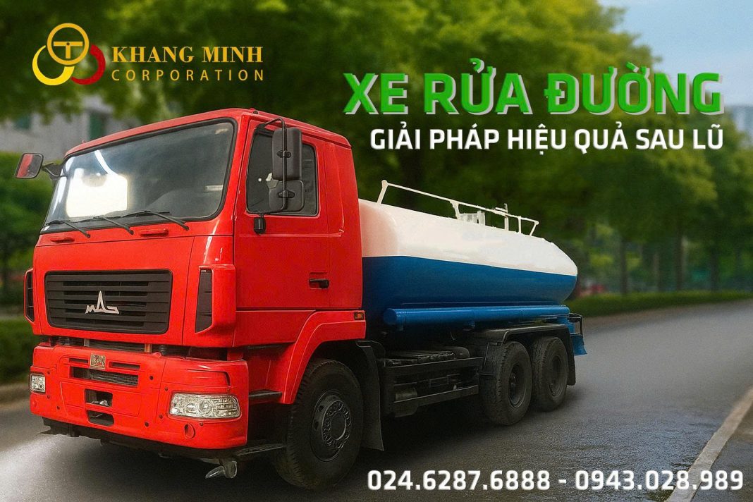 xe rửa đường giải pháp cho mùa lũ