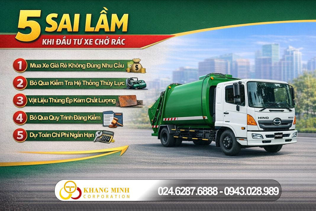 🚛 5 Sai Lầm Khi Đầu Tư Xe Chở Rác Khiến Đơn Vị Tốn Hàng Trăm Triệu Đồng